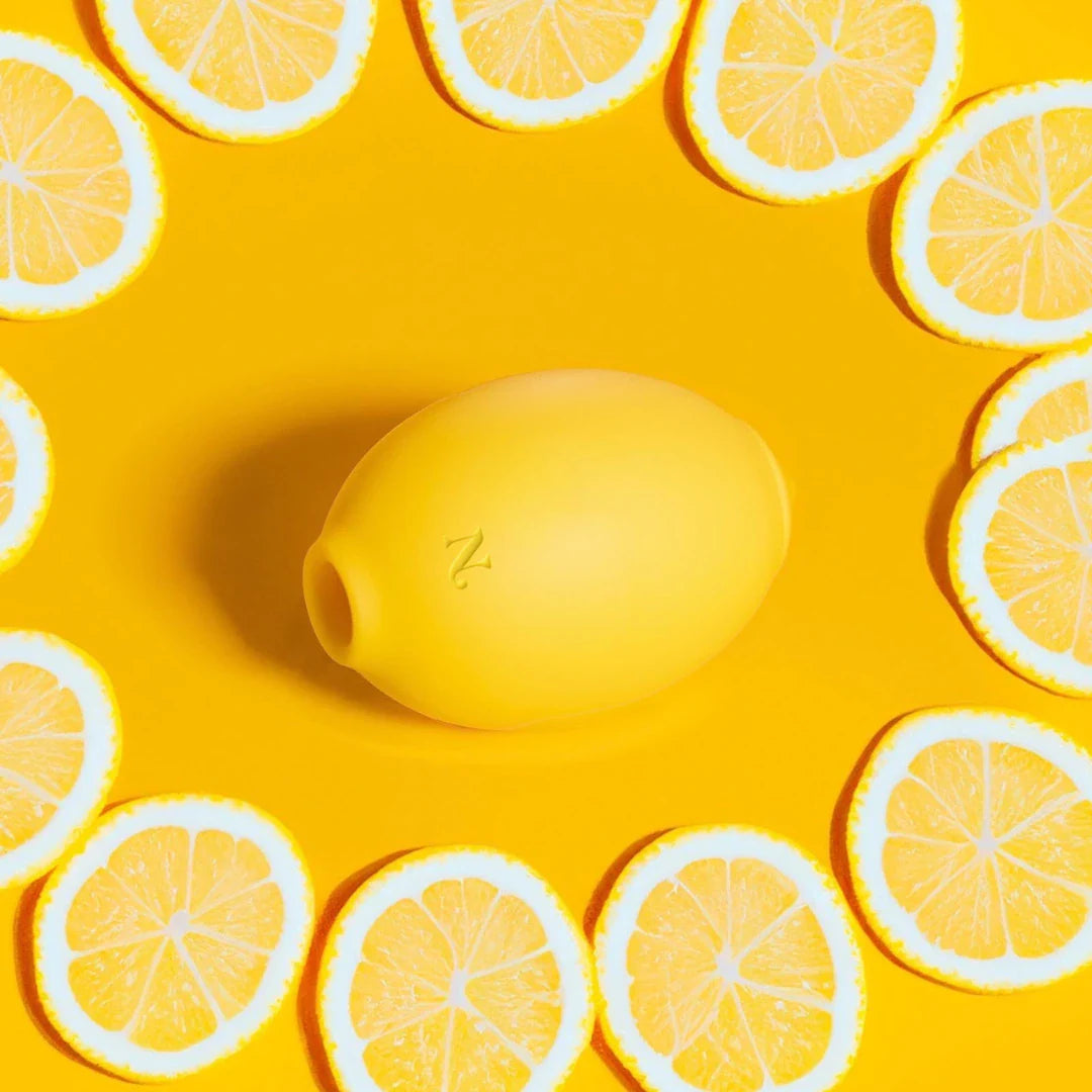 Vibromasseur clitoridien citron — vue de face